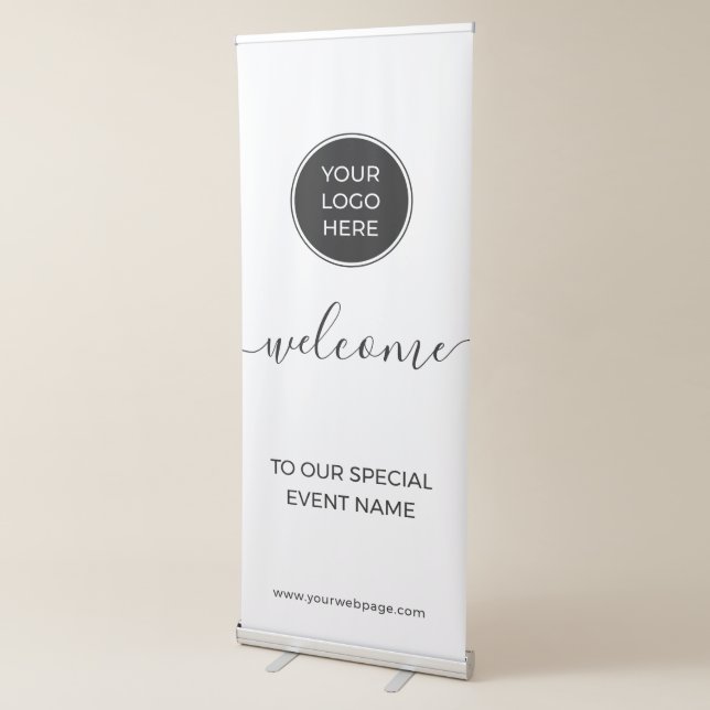 Black White Logo Welcome Banner (3/4)