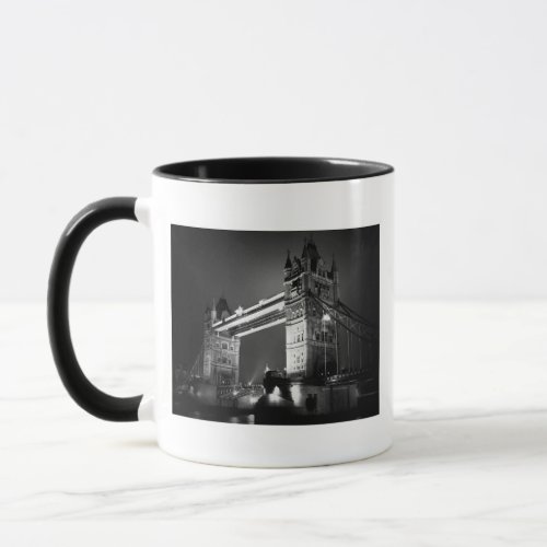 Black  White London Tower Bridge Mug