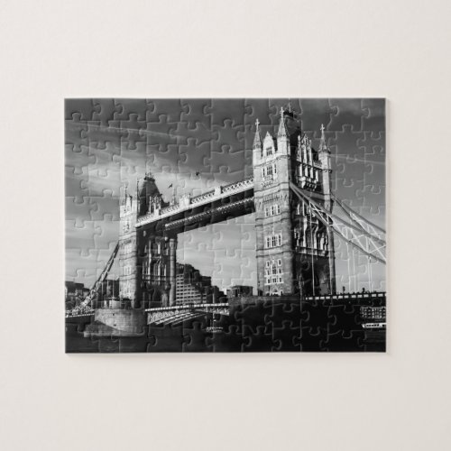 Black White LondonTower Bridge Art Travel Jigsaw Puzzle