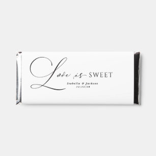 Black & White Love is Sweet Elegant Chic Wedding Hershey Bar Favors