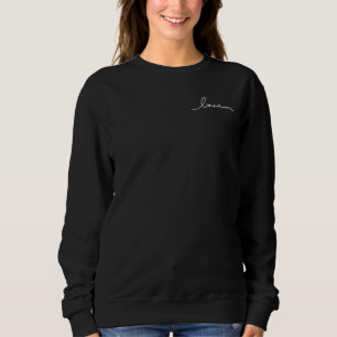 Black & White "Love" Script Crewneck Sweatshirt