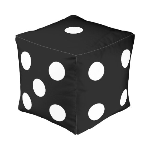 Black  White Lucky Dice _ Choose your colors Pouf