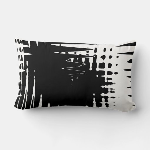 Black & White Lumbar Pillow Zazzle