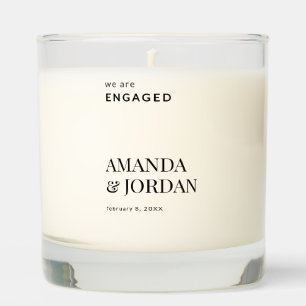 Black & White Luxe Minimalist Engagement Scented Candle