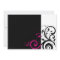 Black/White/Magenta Bold Swirl Wedding Invitations