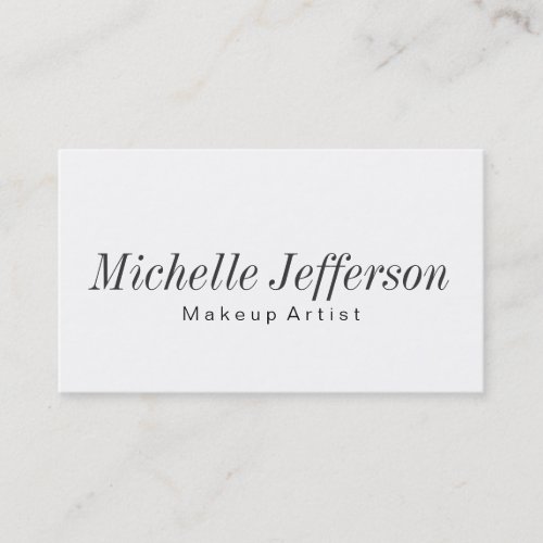 Black White Makeup Artist Business Card