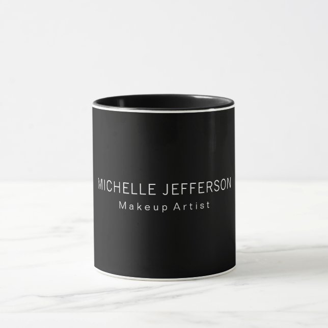 Black & White Makeup Artist Unique Business Mug (Center)