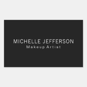Black & White Makeup Artist Unique Business Rectangular Sticker