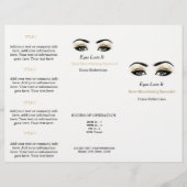 Black White Makeup Lashes Esthetician SPA Brochure (Front)