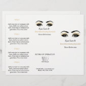 Black White Makeup Lashes Esthetician SPA Brochure (Front/Back)