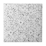 Black White Mandala Pattern Abstract Artistic Ceramic Tile<br><div class="desc">Black White Mandala Pattern Abstract Artistic</div>