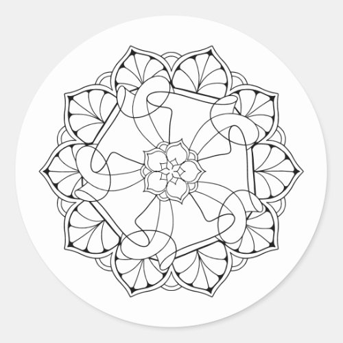 Black  White Mandala Sticker