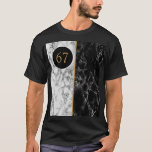 Black White Marble 67 T-Shirt