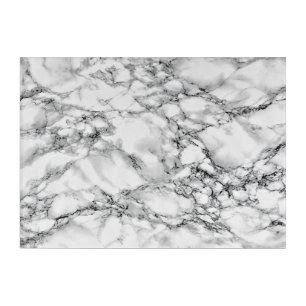 Black White Marble Acrylic Print