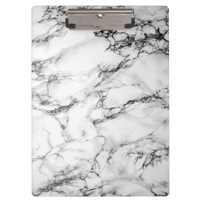 Black & White Marble Clipboard (Front)