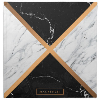 Black & White Marble Cloth Napkin