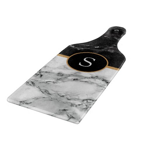 Black White Marble Cutting Board Your Letter Gift