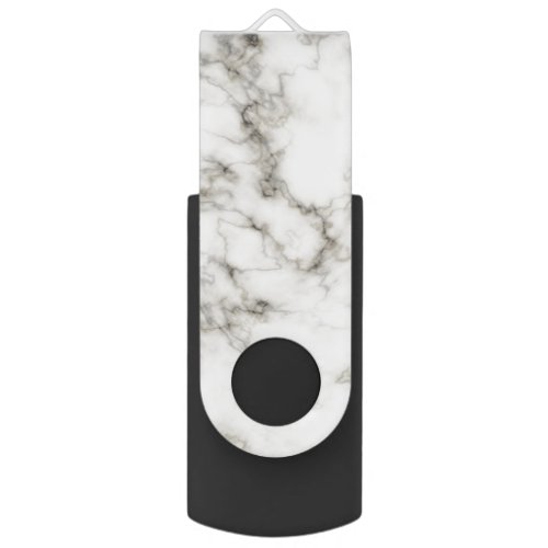 black white marble Ebony Ivory stone finish USB Flash Drive