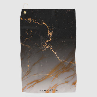 Black & White Marble Golf Towel