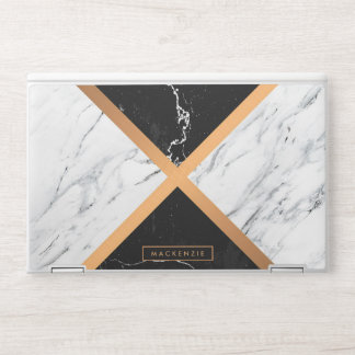 Black & White Marble HP Laptop Skin