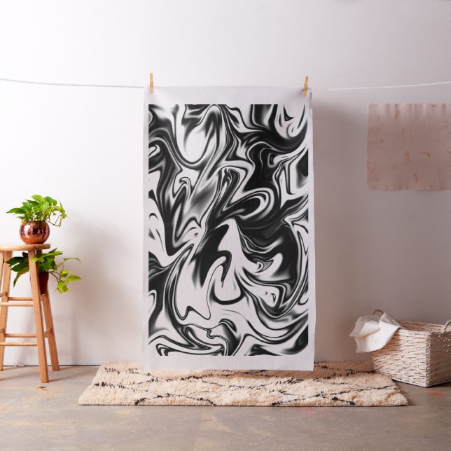Black White Marble Licorice Candy, Cotton Material Fabric (In Situ)