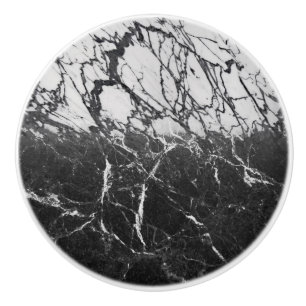 Black & White Marble Modern Glam Trendy Ceramic Knob