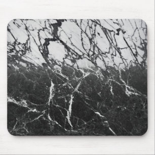 Black & White Marble Modern Glam Trendy Mouse Pad