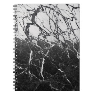 Black & White Marble Modern Glam Trendy Notebook