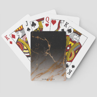 Black & White Marble Poker Cards