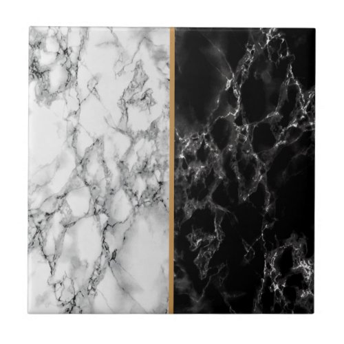 Black  White Marble Stone _ Ceramic Tile