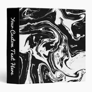 Black & White Marble Style Avery Binder
