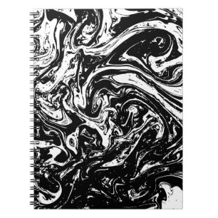 Black & White Marble Style Spiral Notebook