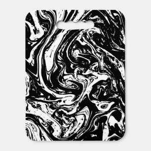 Black & White Marble Style Stadium Seat Cushion