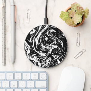 Black & White Marble Style Wireless Charger