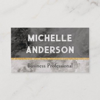 Black White Marble Texture Business Card by lovely_businesscards at Zazzle