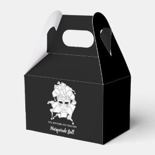 Black & White Masquerade Ball Fundraiser Gala Favor Boxes