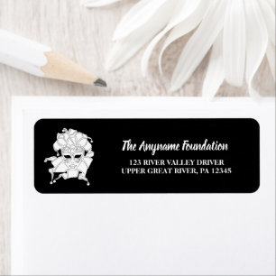Black & White Masquerade Ball Fundraiser Gala Label