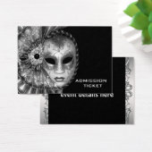 Black White Masquerade Party Admission Tickets (Desk)
