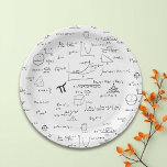 Black White Math Equations Graphics Party Paper Plates<br><div class="desc">Patterned math party paper plates great for graduation celebrations,  teacher retirement parties,  birthdays and more. Illustrated and designed by Patricia Alvarez.</div>
