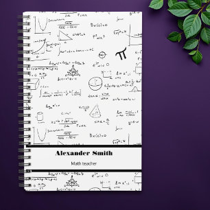 Black White Math Equations  Planner