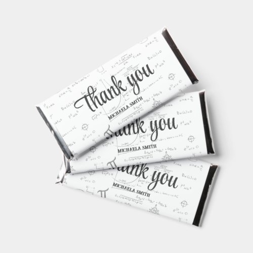Black White Math Formulas and Equations Thank You Hershey Bar Favors