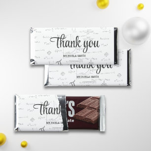 Black White Math Formulas and Equations Thank You Hershey Bar Favors