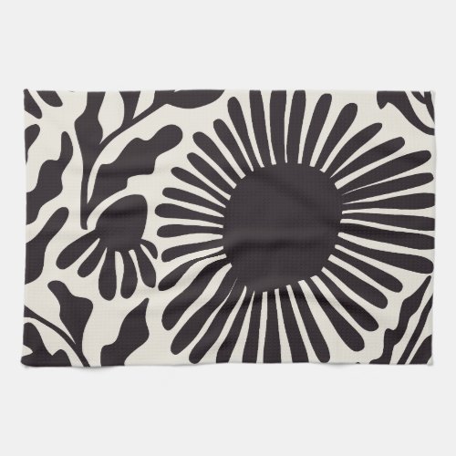 Black  White Matisse Kitchen Towel