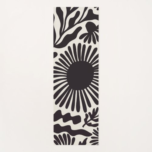 Black  White Matisse Yoga Mat
