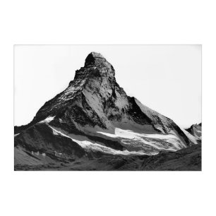 Black & White Matterhorn North Face Acrylic Print
