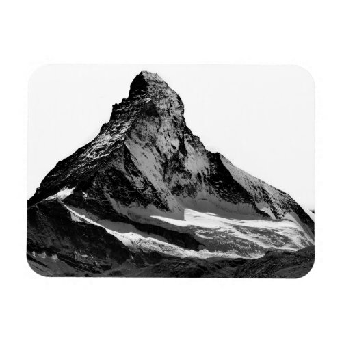 Black  White Matterhorn North Face Magnet
