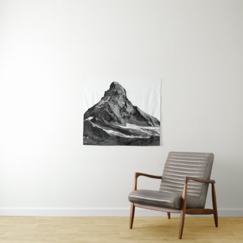 Black  White Matterhorn North Face Tapestry