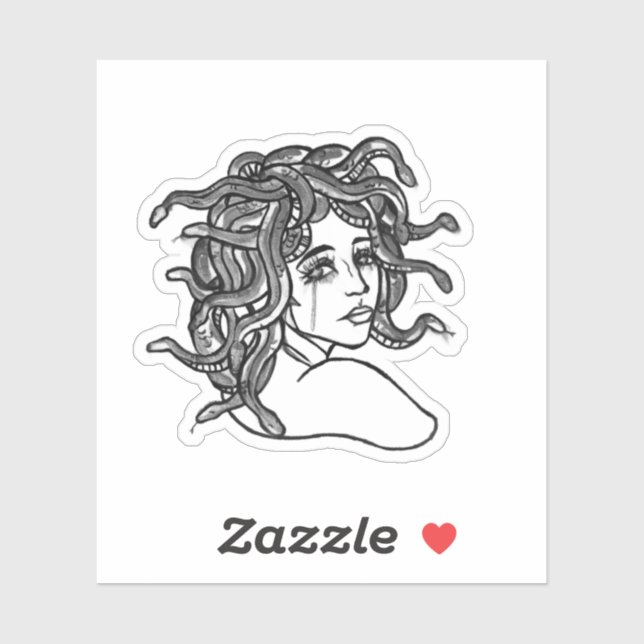 Black&White Medusa Sticker (Sheet)