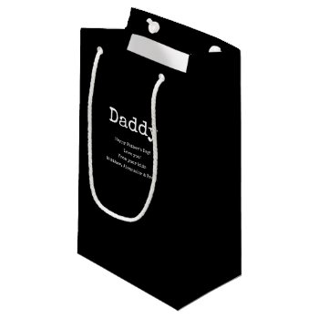 Black & White Message From Your Kids Small Gift Bag by NancyTrippPhotoGifts at Zazzle