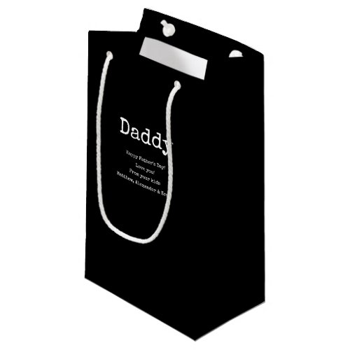 Black  White Message From your Kids Small Gift Bag